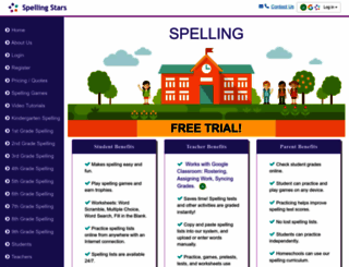 spellingstars.com screenshot