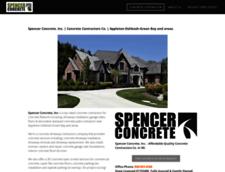 spencerconcrete.com screenshot