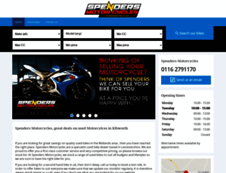 spendersmotorcycles.co.uk screenshot