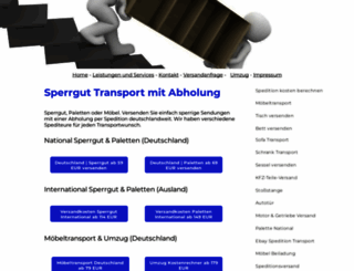 sperrgut-transport.com screenshot