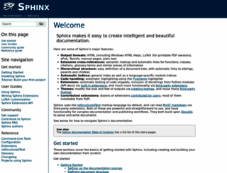 sphinx-doc.org screenshot