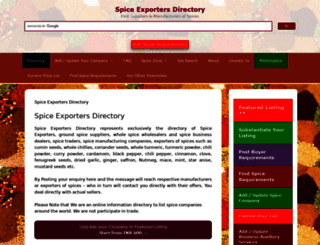 spiceexportersdirectory.com screenshot