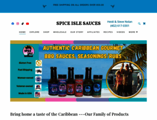 spiceislesauces.com screenshot