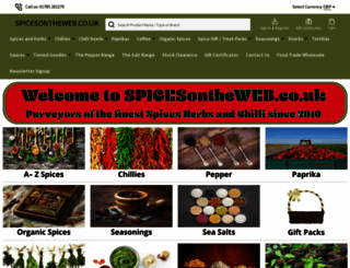 spicesontheweb.co.uk screenshot
