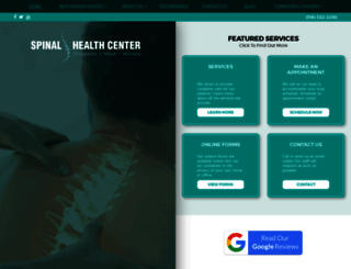 spinalhealthcenterwm.com screenshot