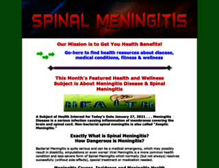 spinalmeningitis.org screenshot
