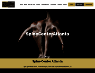 spinecenteratlanta.com screenshot