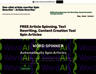 spinrewritertools.wordpress.com screenshot