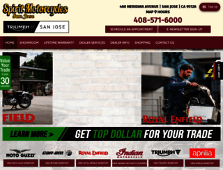 spiritmotorcycles.com screenshot