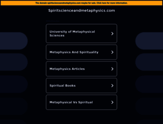 spiritscienceandmetaphysics.com screenshot