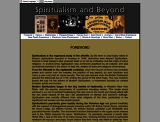 spiritualismandbeyond.com screenshot