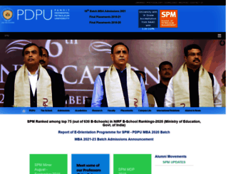 spm.pdpu.ac.in screenshot