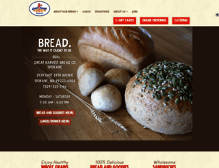 spokane.greatharvestbread.com screenshot