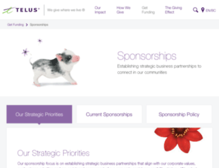 sponsorapplication.telus.com screenshot