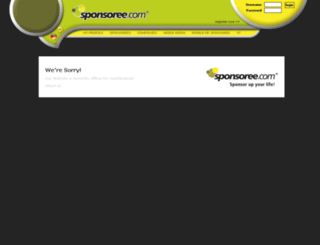 sponsoree.com screenshot