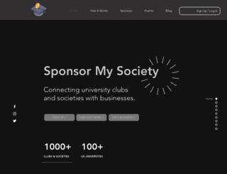 sponsormysociety.co.uk screenshot
