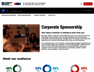 sponsorship.michiganradio.org screenshot