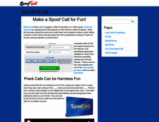 spoofcall.org screenshot