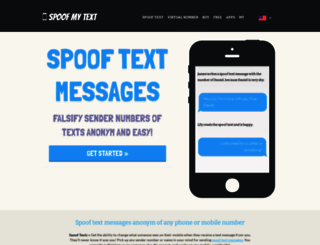 spoofmytextmessage.com screenshot