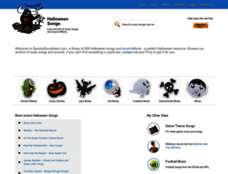 spookysoundtrack.com screenshot