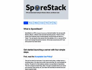 sporestack.com screenshot
