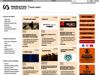 sport-adeps.be screenshot