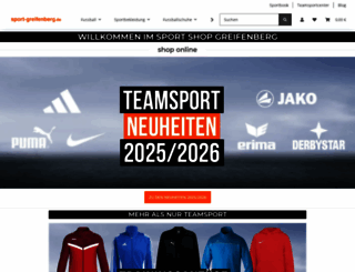 Access sport-greifenberg.de. Sport Shop | Dein und Sportbekleidung