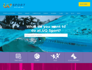 sport.uq.edu.au screenshot