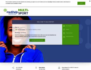 sportclub.medihelp.co.za screenshot