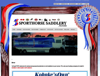 sporthorsesaddlery.com.au screenshot
