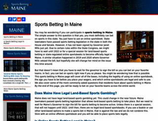 sportsbettinginmaine.com screenshot