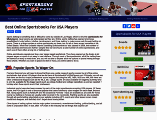 sportsbooksforusaplayers.com screenshot