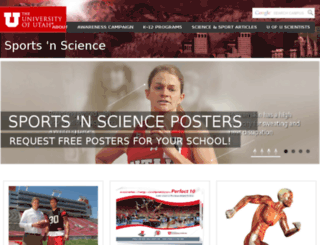 sportsnscience.utah.edu screenshot