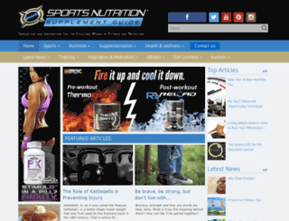 sportsnutritionsupplementguide.com screenshot