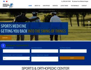 sportsorthocenter.com screenshot