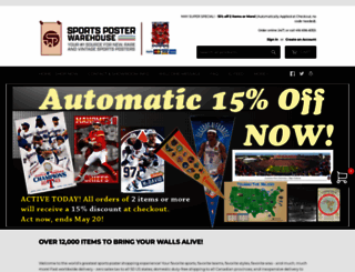 sportsposterwarehouse.com screenshot