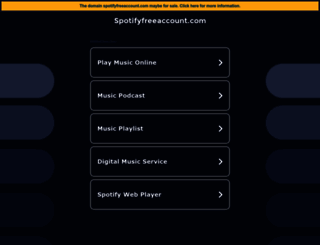 spotifyfreeaccount.com screenshot