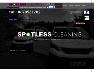 spotlesscleaning.ie screenshot