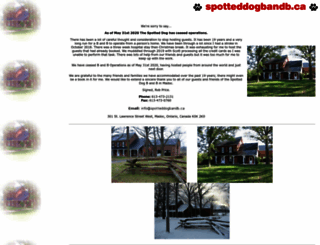 spotteddogbandb.ca screenshot