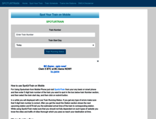 spoturtrain.info screenshot