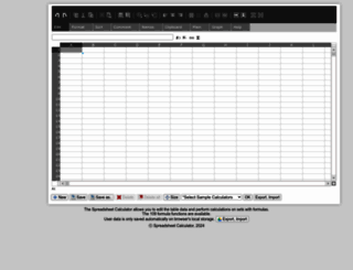 spreadsheet.booogle.net screenshot