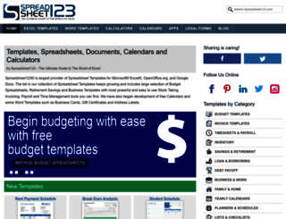 spreadsheet123.com screenshot