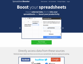 spreadsheetbooster.com screenshot