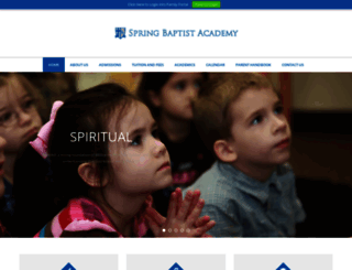 springbaptistacademy.org screenshot