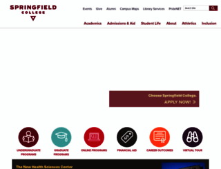 springfield.edu screenshot