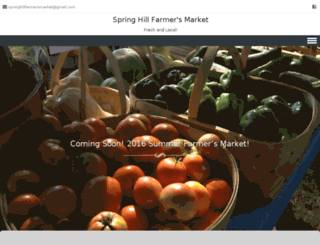 springhillfarmersmarket.org screenshot