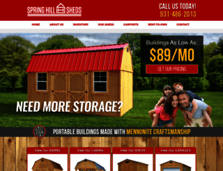 springhillsheds.com screenshot