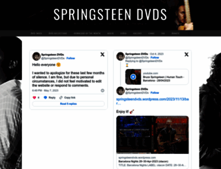 springsteendvds.wordpress.com screenshot