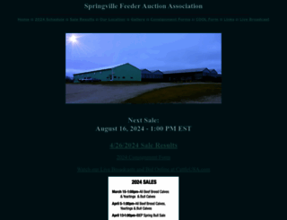 springvillefeederauction.org screenshot