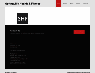 springvillehealthfitness.com screenshot